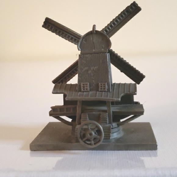 Vintage Pewter Windmill Holland hallmarked - Picture 3 of 9